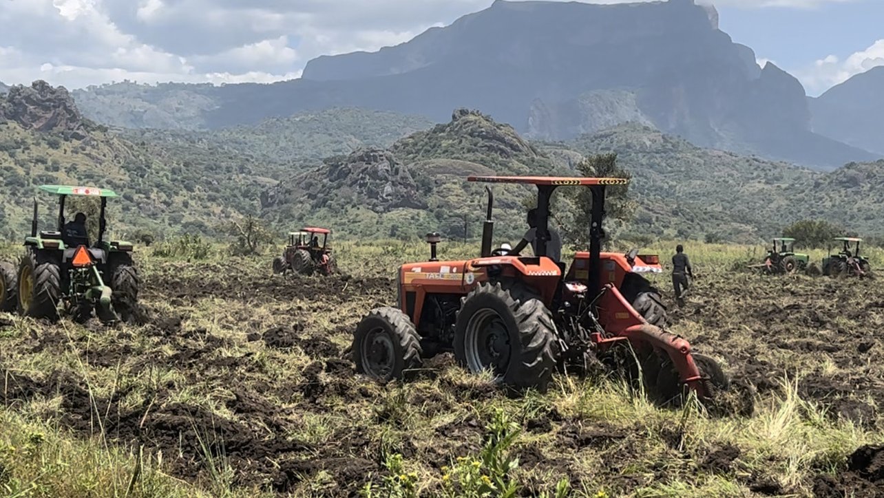Yeshua's  modern mechanized farming practices in the karamoja region.